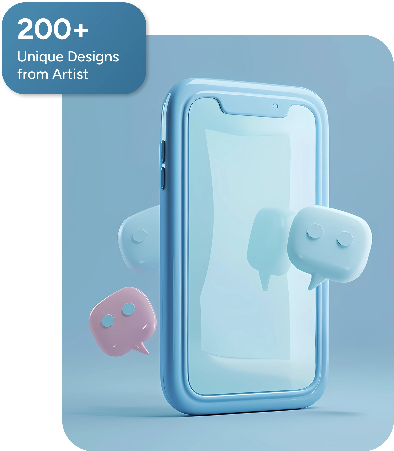 atBot Phone Illustration - AI-powered chatbot interface